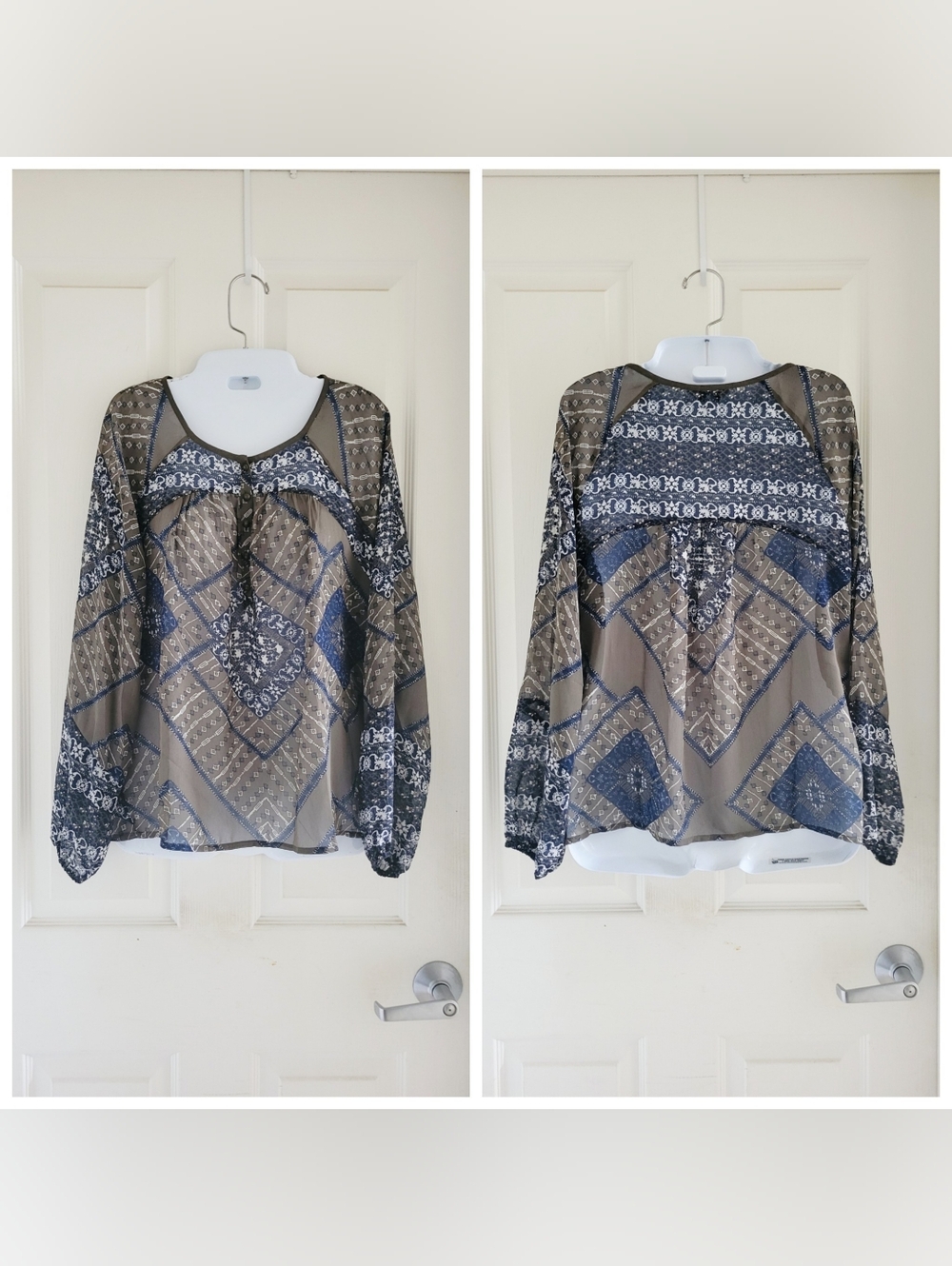 Lucky Brand | Bundle of 5 | Assorted Multicolor Boho Peasant Tops (SIZE S) - Picture 3 of 13